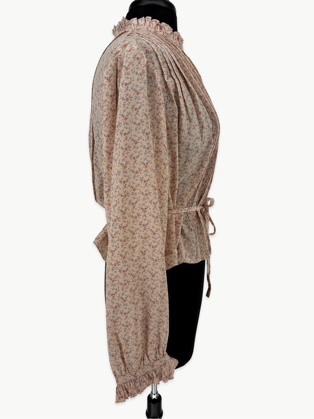 DÔEN Cézanne Silk Blouse Size Small in Peach Martha’s Garden Floral Rare NWT - Picture 6 of 14